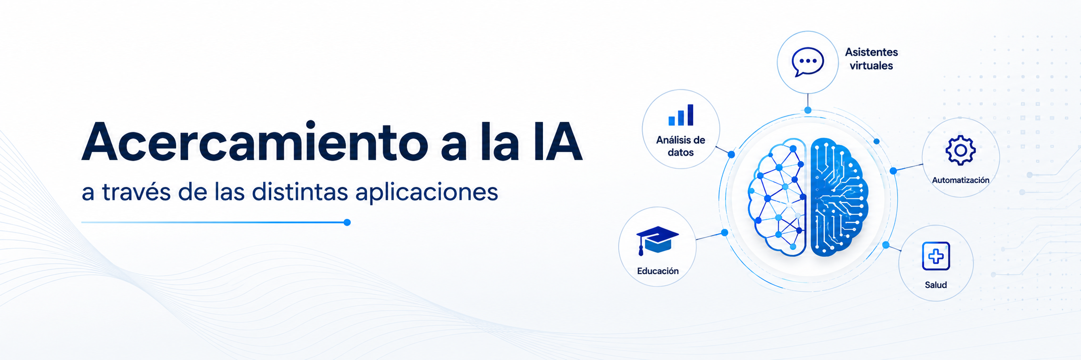Portada Curso Acercamiento a la IA a través de las distintas apliaciones.